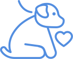 Dog belly icon